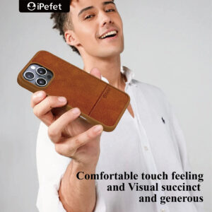 Compatible with iPhone/Samsung Case Premium Leather and Flexible TPU Silicone Hybrid Slim Case